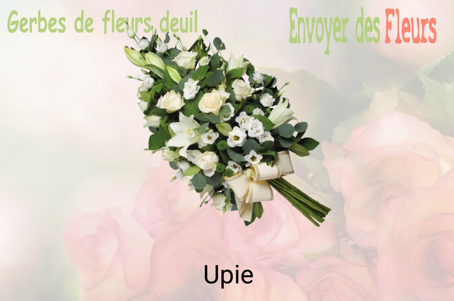 Gerbe de fleurs de deuil livrée à Upie